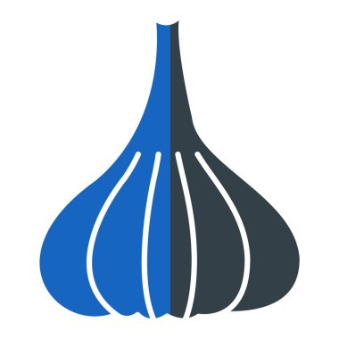 Sarımsak ikonu. Web için soğan vektör simgelerinin düz çizimi