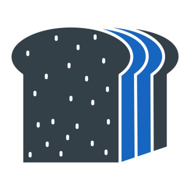 Ekmek ikonu. Fırın gıda sembolü. Yalnız tasarım. vektör illüstrasyonu