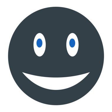 Gülümse. Web simgesi basit illüstrasyon