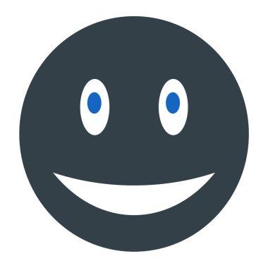 Gülümse. Web simgesi basit illüstrasyon