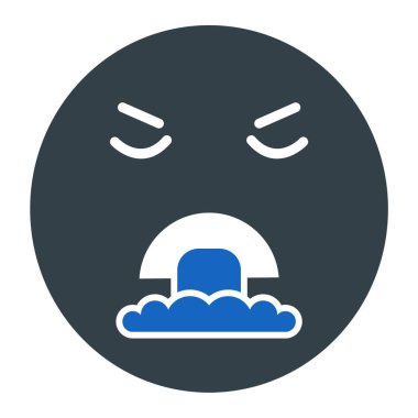 Ağlayan yüz simgesi, vektör illüstrasyonu