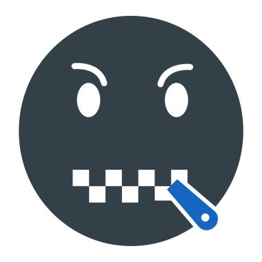 üzgün yüz simgesi, vektör illüstrasyonu