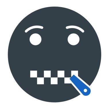 üzgün yüz simgesi, vektör illüstrasyonu