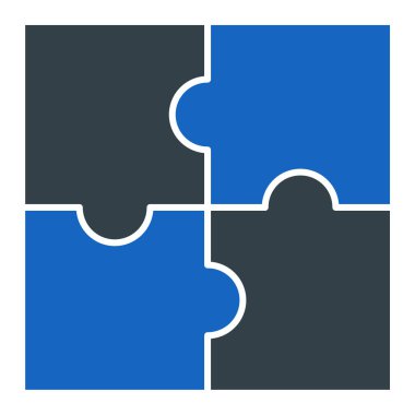 yapboz parçaları ikon vektör illüstrasyon tasarımı