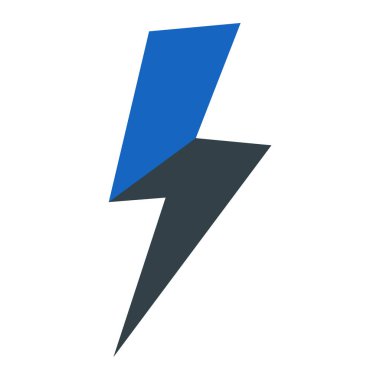 Şimşek simgesinin vektör illüstrasyonu