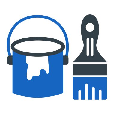 Boya kovası ikonu. vektör illüstrasyonu