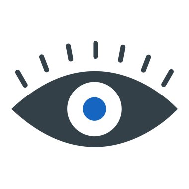 Göz. Web simgesi basit illüstrasyon