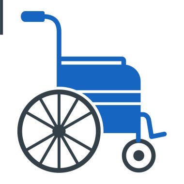 tekerlekli sandalye ikonu vektör illüstrasyonu