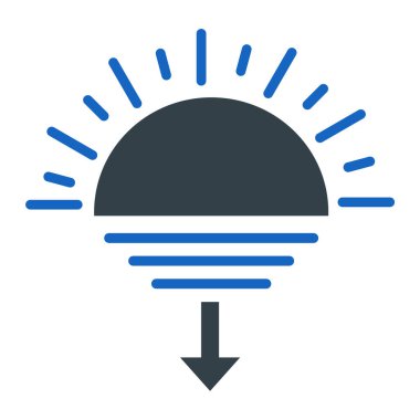 Güneş. Web simgesi basit illüstrasyon