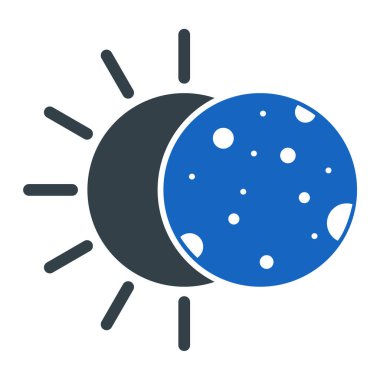 Güneş ikonu vektörü. Düz çizim. 10 saniye.