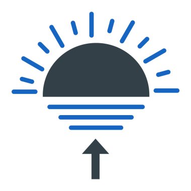 Güneş. Web simgesi basit illüstrasyon