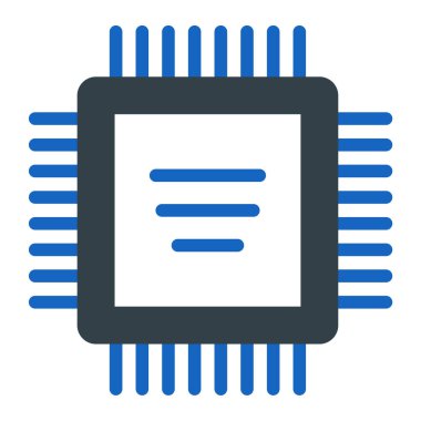 İşlemci. Web simgesi basit illüstrasyon