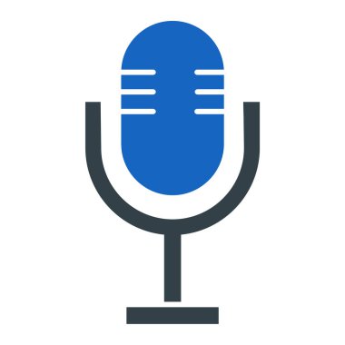 Mikrofon. Web simgesi basit illüstrasyon