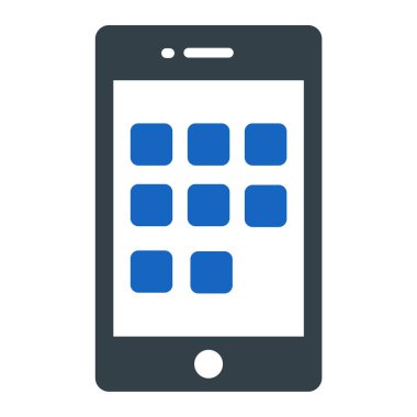 cep telefonu simgesi. Web için akıllı telefon vektör simgelerinin basit çizimi