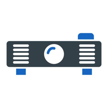 Sinema projektörü simgesi. Web için video kamera vektör simgelerinin basit illüstrasyonu