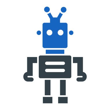 robot ikon vektör illüstrasyonu