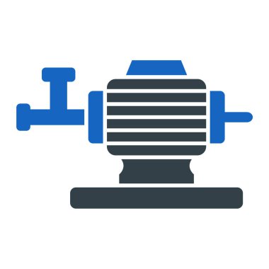 Boru simgesi. Web için su pompası vektör simgelerinin özet çizimi