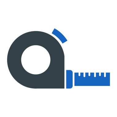 mezura simgesi. Web tasarımı için rulet cetvel simgelerinin özet çizimi