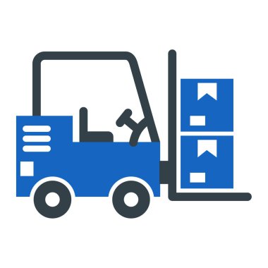 forklift. Web simgesi basit illüstrasyon