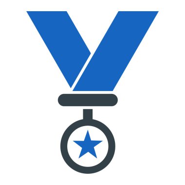 Madalya ikon vektör illüstrasyonu