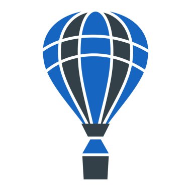 Sıcak hava balonu ikonu. Web için sinek aerostat vektör simgelerinin basit bir gösterimi