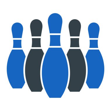 Bowling ikonu. Web için bilardo masası vektör simgelerinin basit çizimi