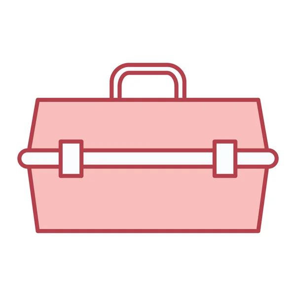 Suitcase Briefcase Icon White Background Line Style Vector Illustration — Image vectorielle