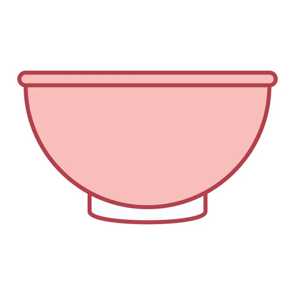 Bol Avec Ustensiles Cuisine Icône Vectoriel Illustration Design — Image vectorielle