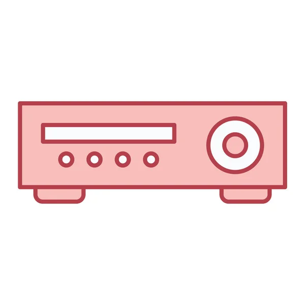 Microwave Oven Icon Outline Radio Device Vector Illustration Isolated Symbol — Image vectorielle