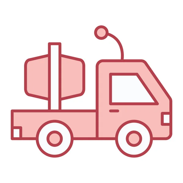 Delivery Truck Icon Vector Outline Ambulance Car Sign Isolated Contour — 스톡 벡터