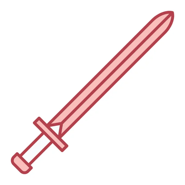 Ícone Espada Ilustração Vetorial — Vetor de Stock