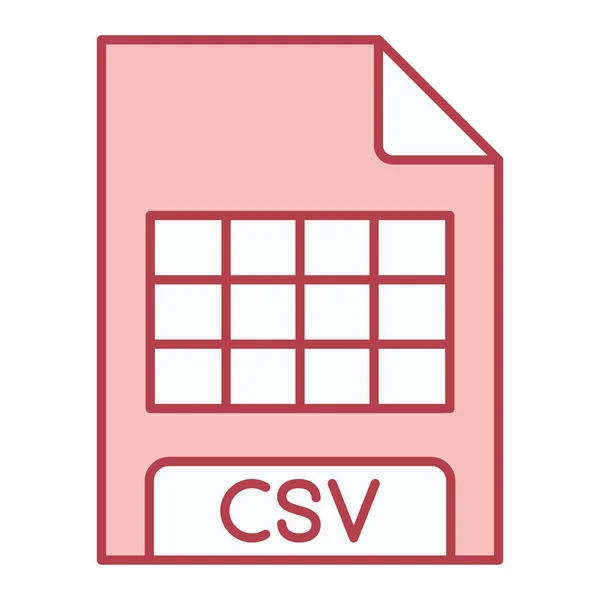 Csv Filformat Ikon Vektor Illustration — Stock vektor