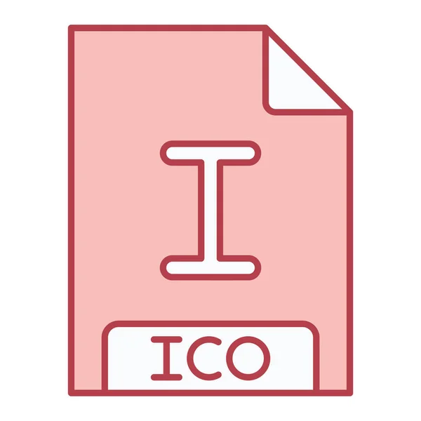 Ico Fájlformátum Ikon Vektor Illusztráció — Stock Vector