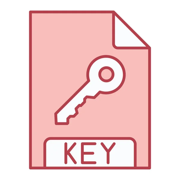 Key File Format Icon Vector Illustration — стоковый вектор