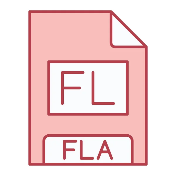 Fla Fájlformátum Ikon Vektor Illusztráció — Stock Vector