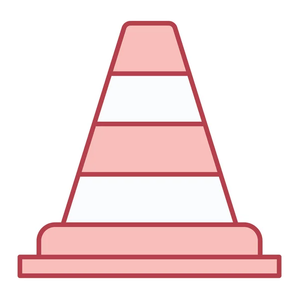 Traffic Cone Icon Vector Illustration — Stock Vector
