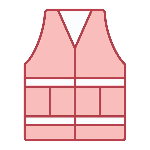 Vector Illustration Red White Vest — ストックベクタ