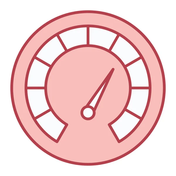 Speedometer Icon Flat Design Style Vector Illustration — Archivo Imágenes Vectoriales