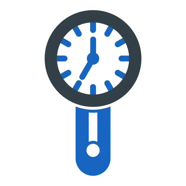 Ícone Relógio Estilo Plano Isolado Fundo Branco Tempo Símbolo Vetor — Vetor de Stock
