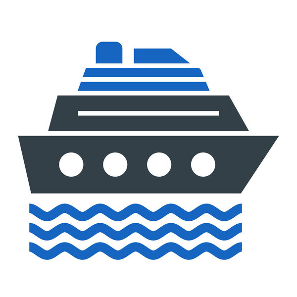 cruise ship icon. simple illustration of yacht boat vector icons for web design isolated on white background