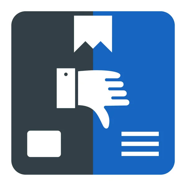 Hand Holding Paper Thumb — Stock Vector