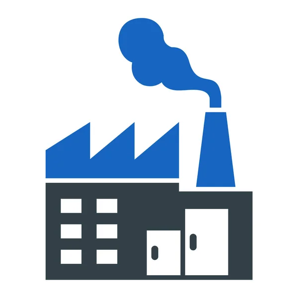 Factory Building Icon Vector Illustration — Stock Vector