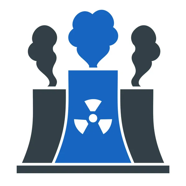 Atomerőmű Ikon Vektor Illusztráció Tervezés — Stock Vector