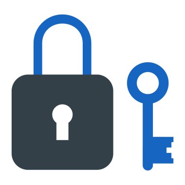 asma kilit ikon vektör çizimi