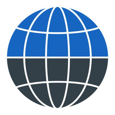 Dünya 'nın tek izole edilmiş simgesinin vektör çizimi