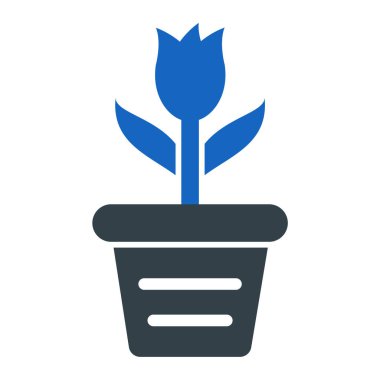 çiçek saksısı vektör illüstrasyonu