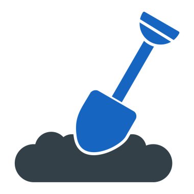 kürek simgesi vektör illüstrasyonu