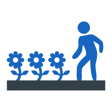 Bir bahçe simgesinin vektör illüstrasyonu