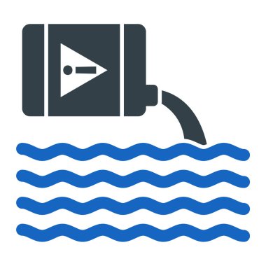 Su dalgaları ikonu. vektör illüstrasyonu