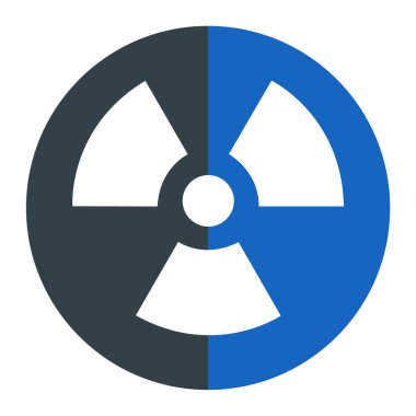 Radyasyon işareti simgesi. Tehlike sembolü. düz dizayn. vektör illüstrasyonu